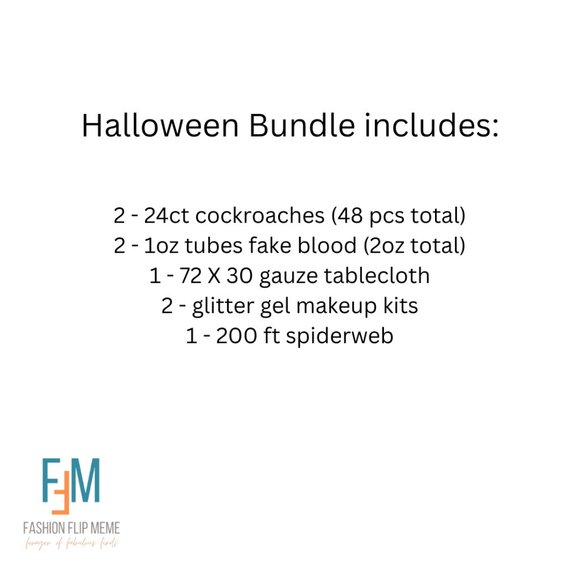 New! Halloween / Goth Décor and Makeup 8 Piece Bundle - Picture 5 of 5